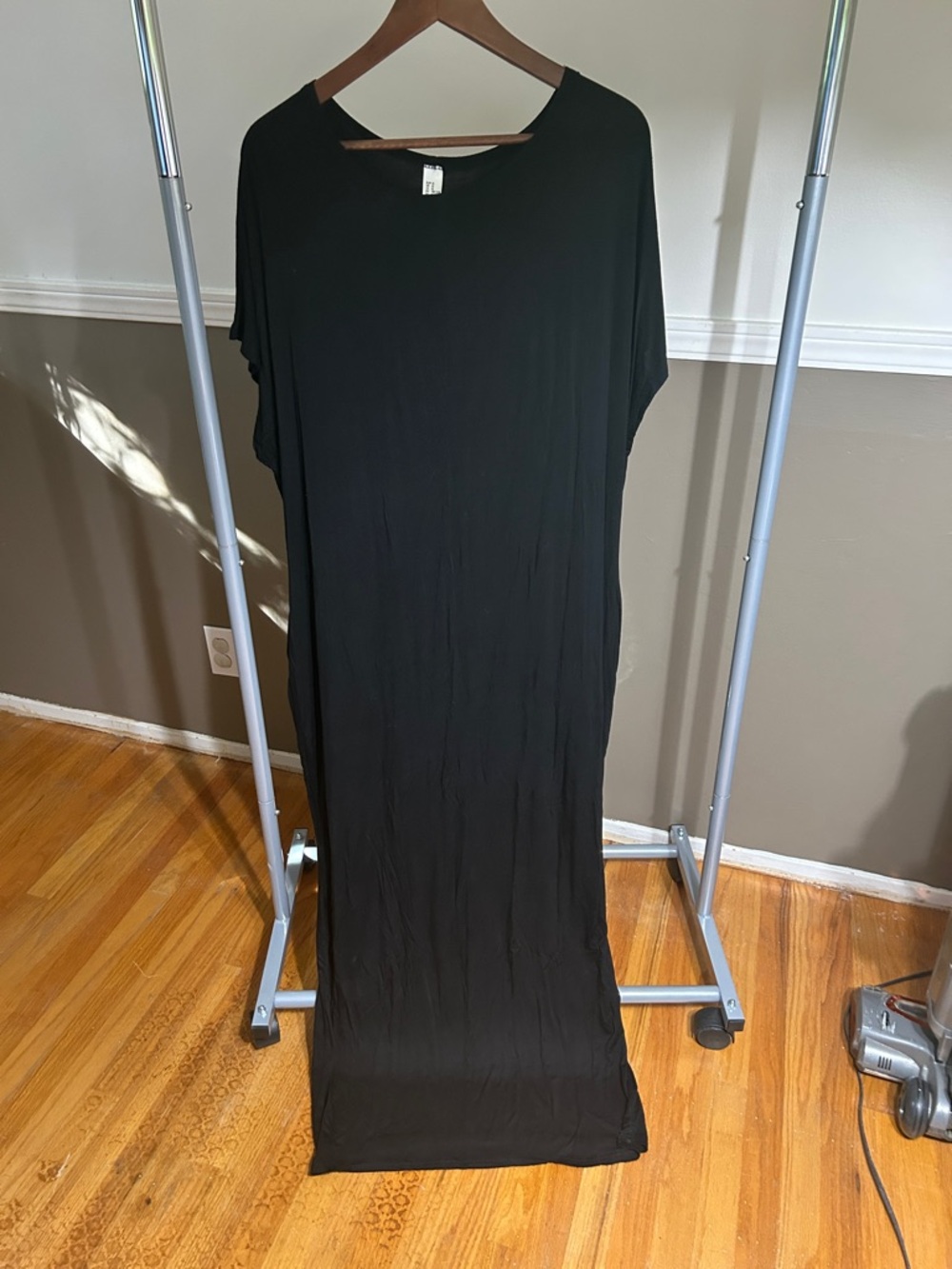 Amazon Black Maxi Dress with Short Sleeves